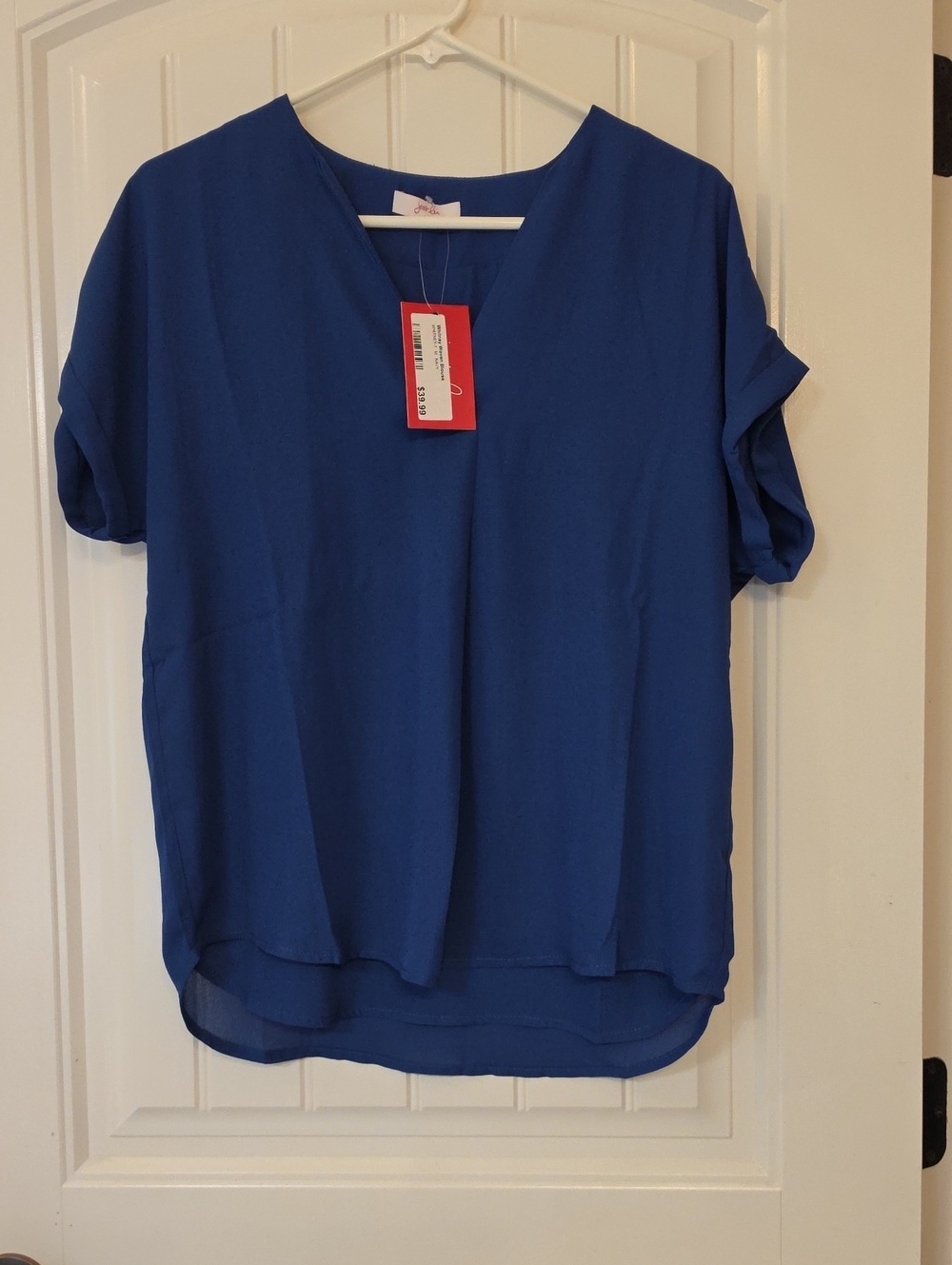 Classic V-Neck Women's Top in Royal Blue
